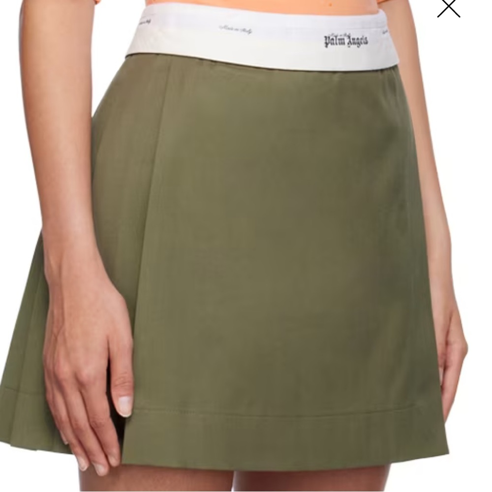 Palm angels reversed waistband mini skirt!